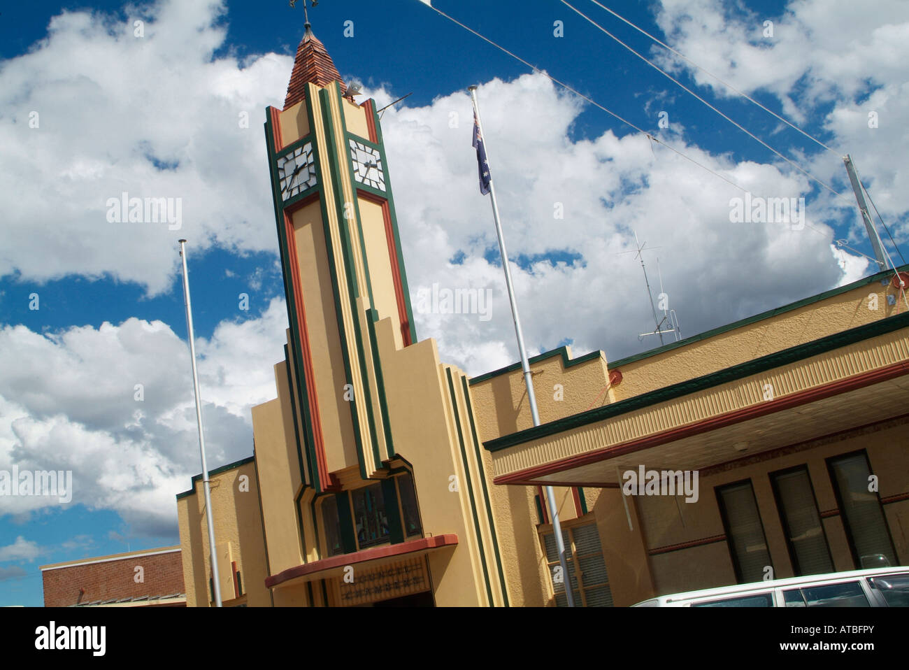 Australia Queensland Goondiwindi Aeroporto art deco camere di consiglio foto da Bruce Miller 2007 Foto Stock