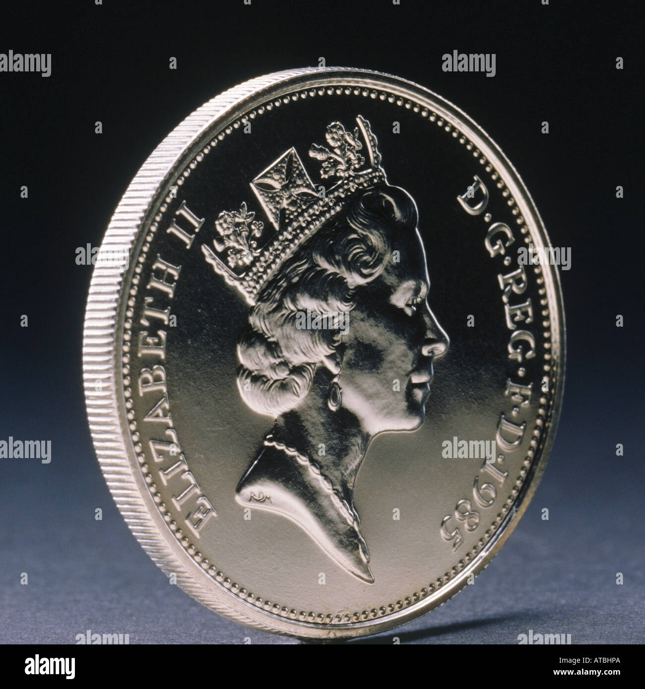 Uno britannico pound coin Foto Stock
