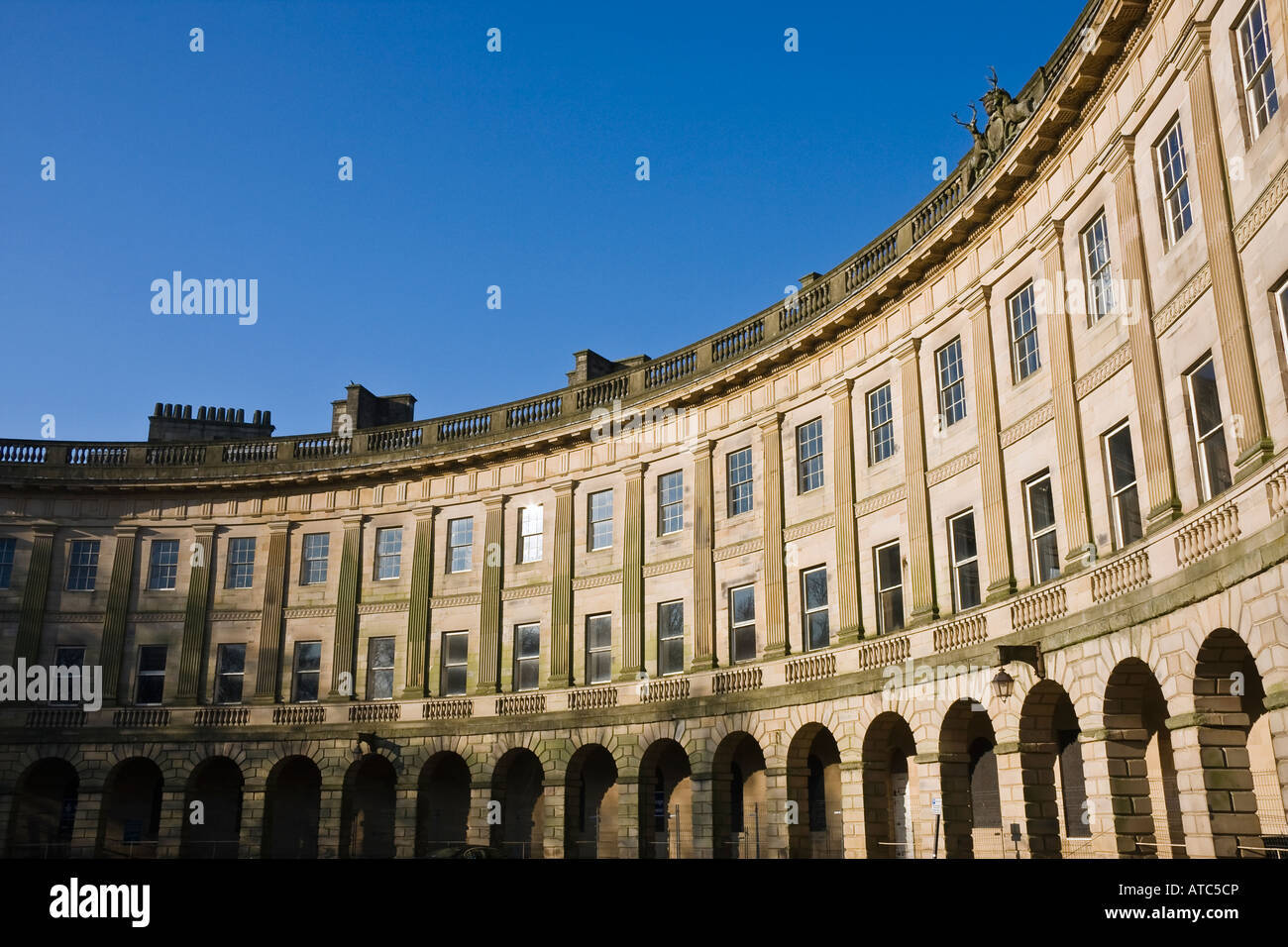 La Mezzaluna, Buxton, Peak District, Derbyshire, England, Regno Unito Foto Stock