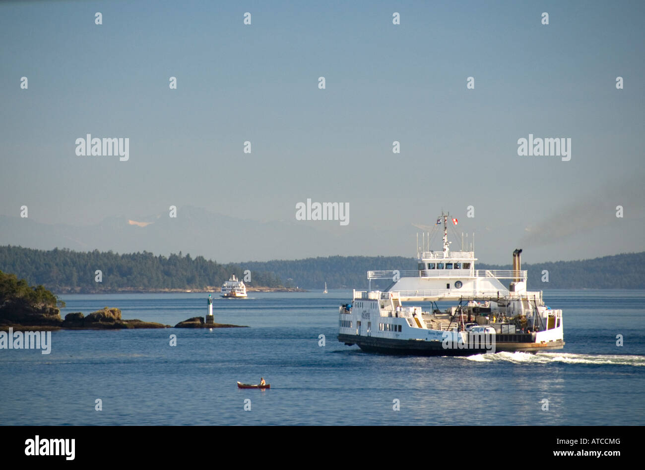 BC Ferries a Swartz Bay Terminal, l'isola di Vancouver, British Columbia, Canada Foto Stock