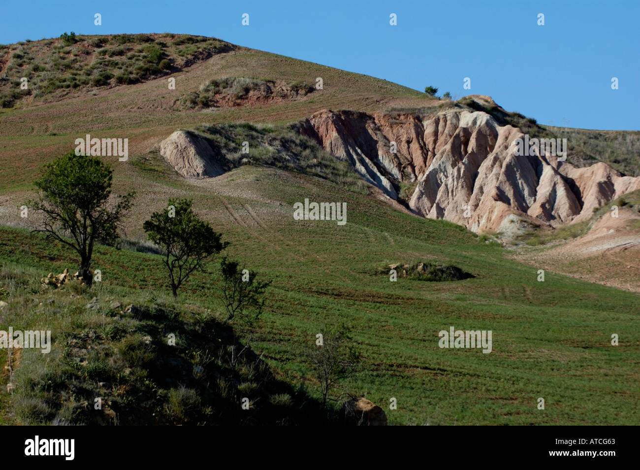 Roccioso canyon vicino a Ronda, Andalusia, Spagna. Foto Stock