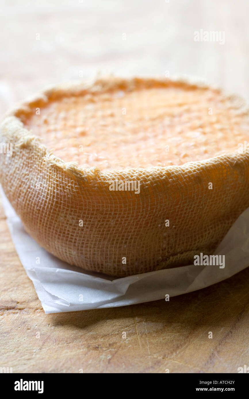 Il cibo gourmet: Handmade latte crudo formaggio di capra da Estremadura, Spagna. Foto Stock