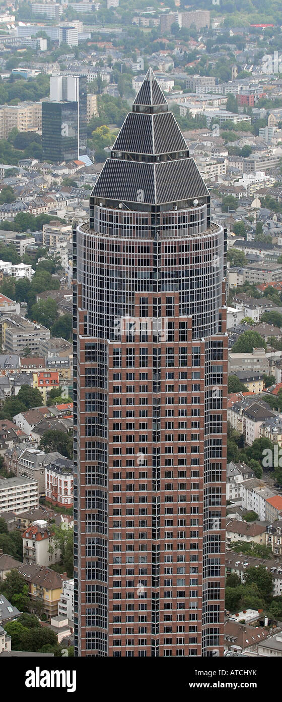 Messeturm a Francoforte sul Main, Germania Foto Stock