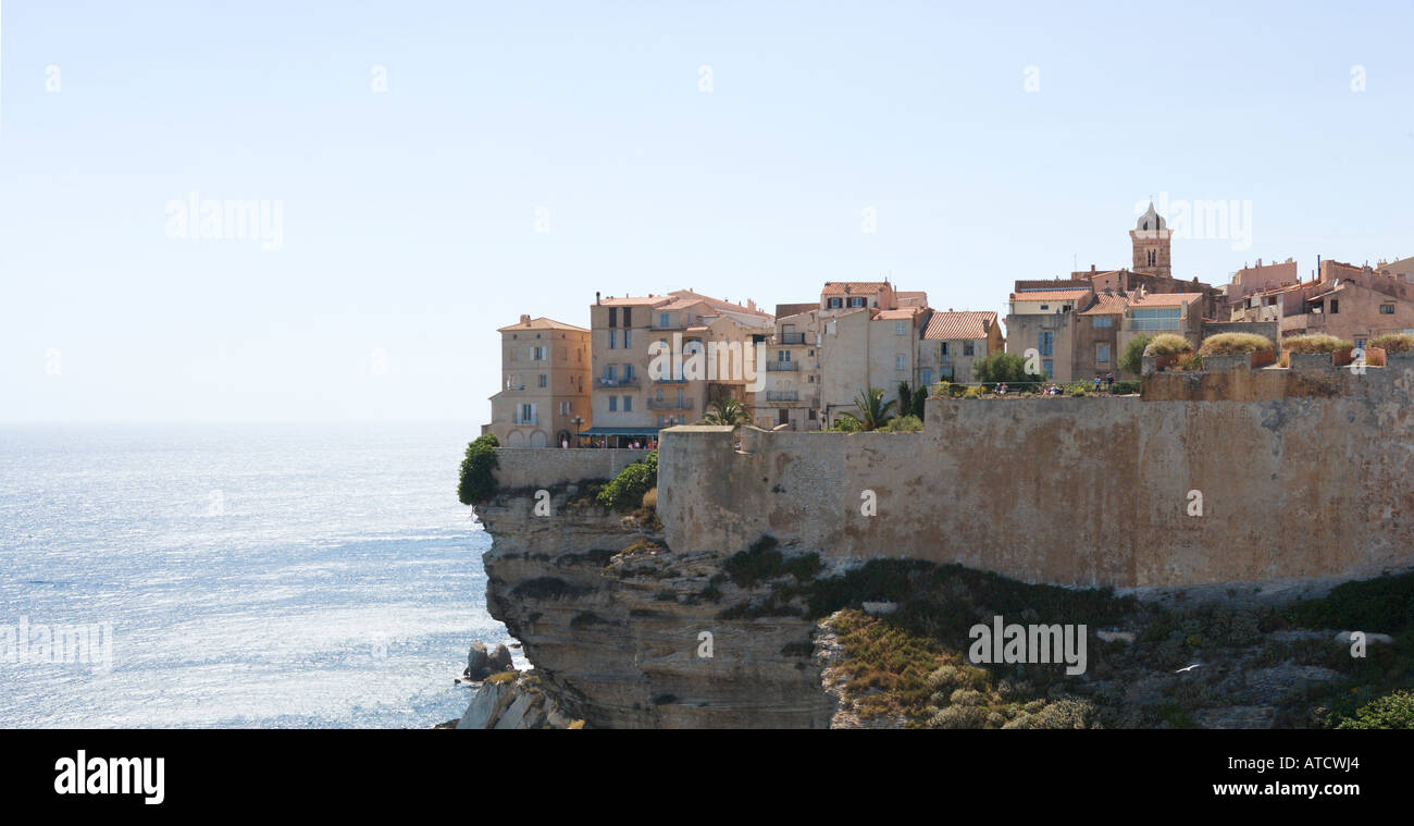 Haute Ville (Città Vecchia) e la Cittadella, Bonifacio, Corsica, Francia Foto Stock