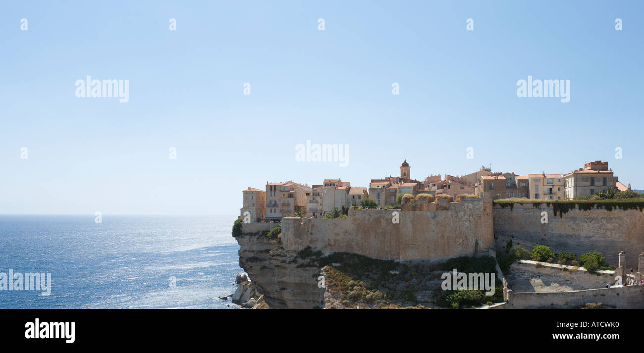 Haute Ville (Città Vecchia) e la Cittadella, Bonifacio, Corsica, Francia Foto Stock