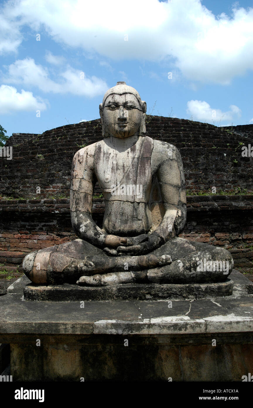 Il buddismo Buddha Polonnaruwa Vatadage Sri Lanka Foto Stock