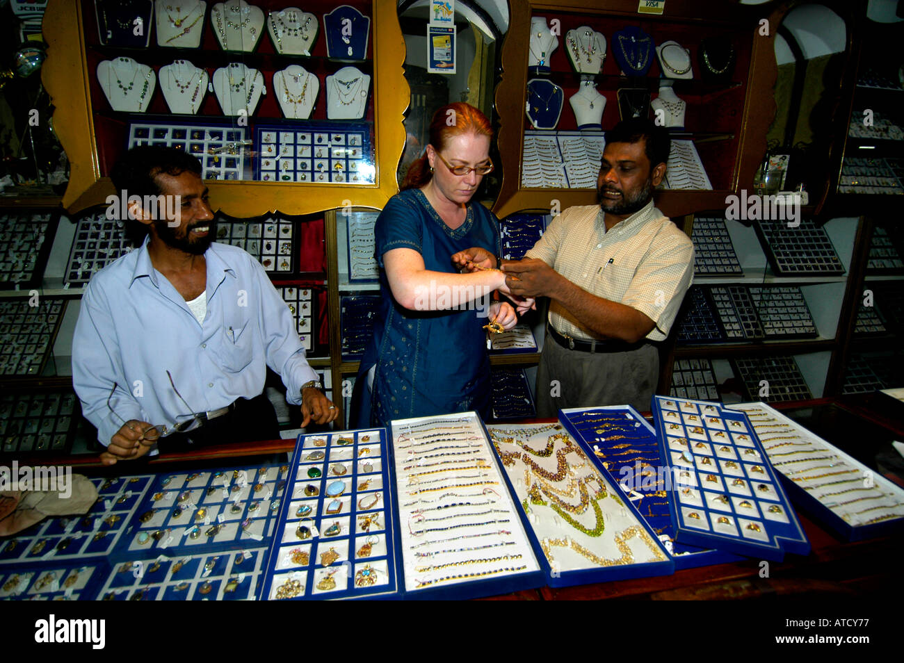 Galle Sri Lanka jewelery pietra preziosa gioielliere Foto Stock