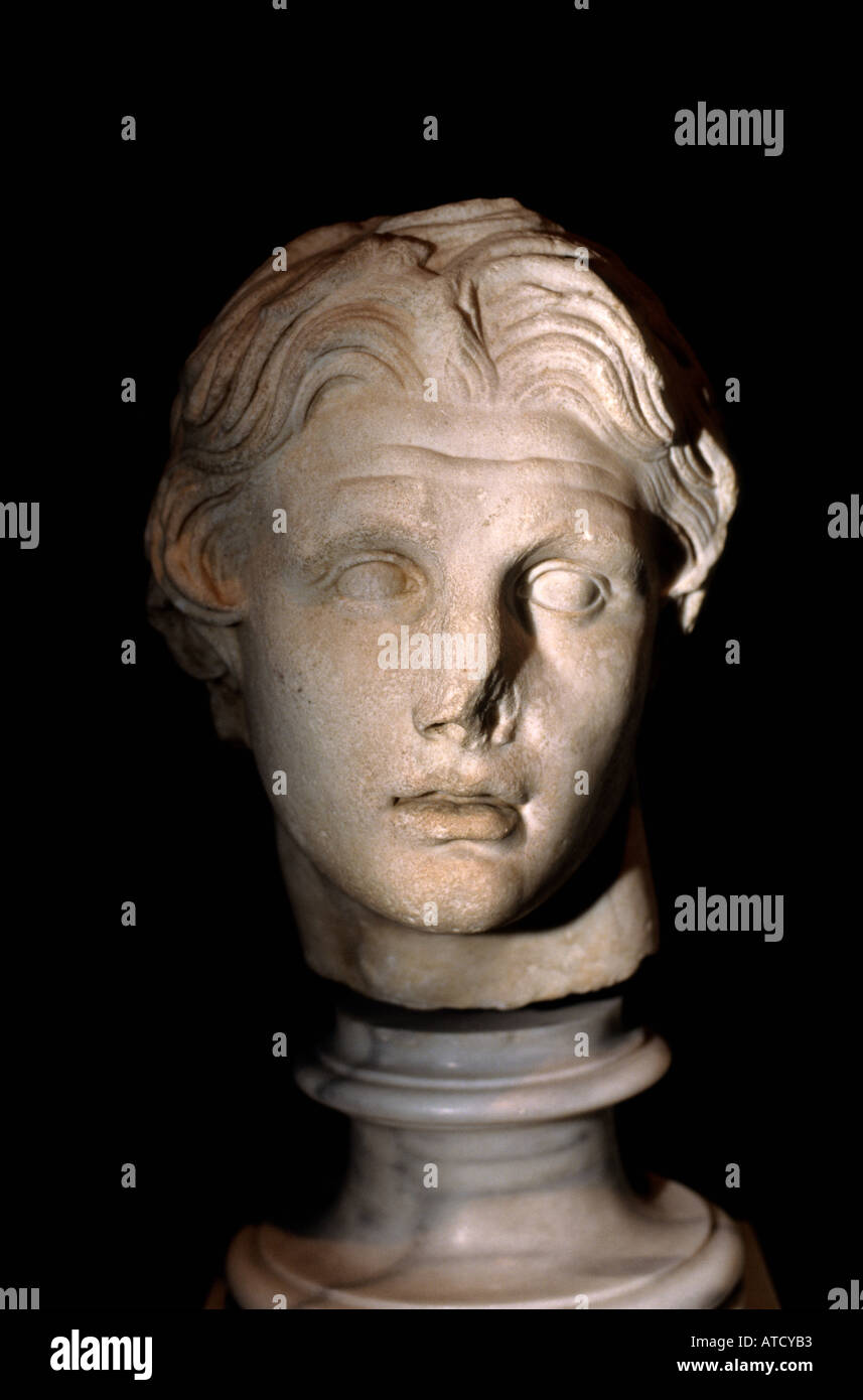 Alessandro il Grande 336 - 323 BC re di Macedonia Grecia greco pergamo di età ellenistica Foto Stock