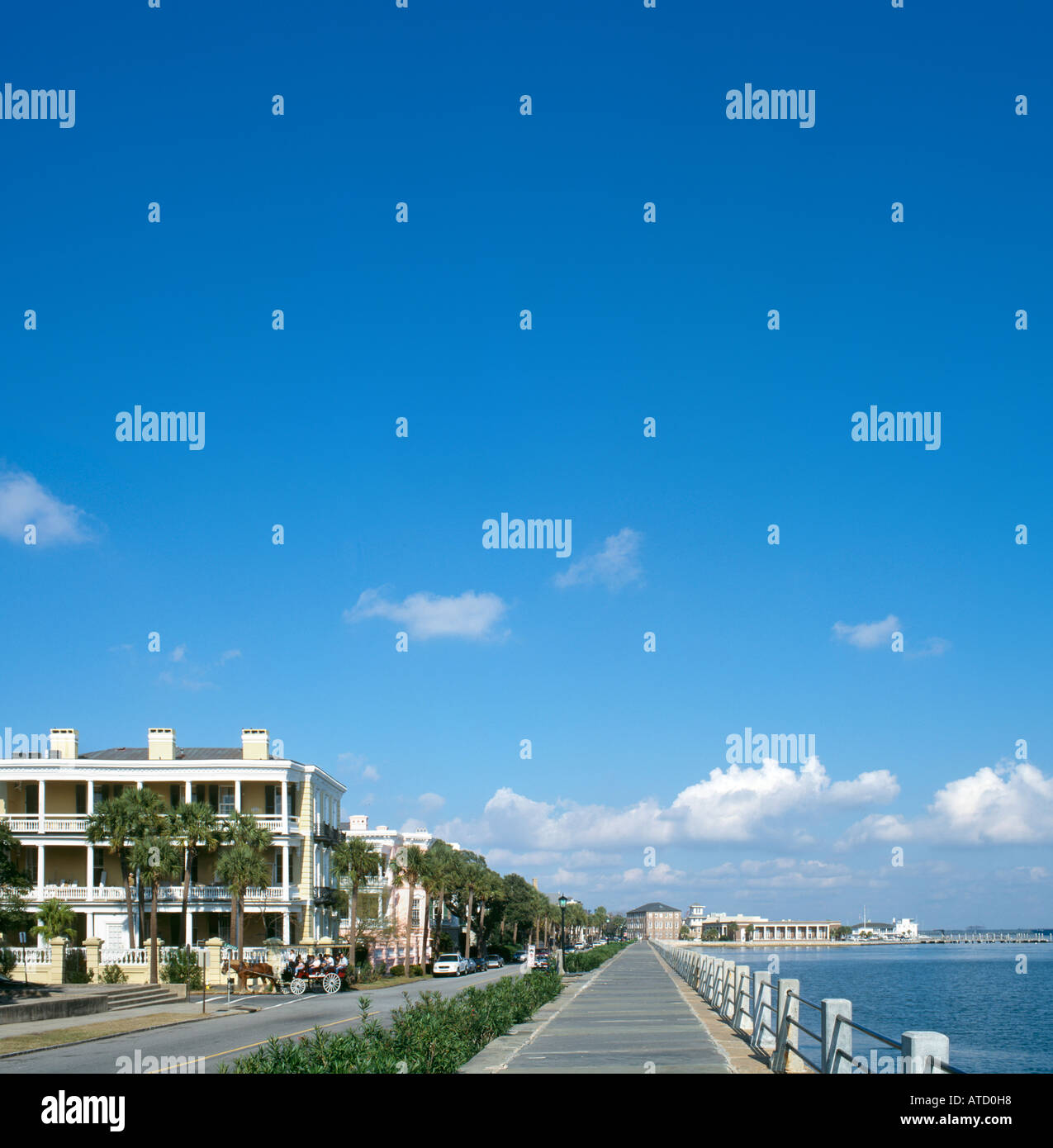 Batteria est (East Bay Street, Charleston, Carolina del Sud, STATI UNITI D'AMERICA Foto Stock