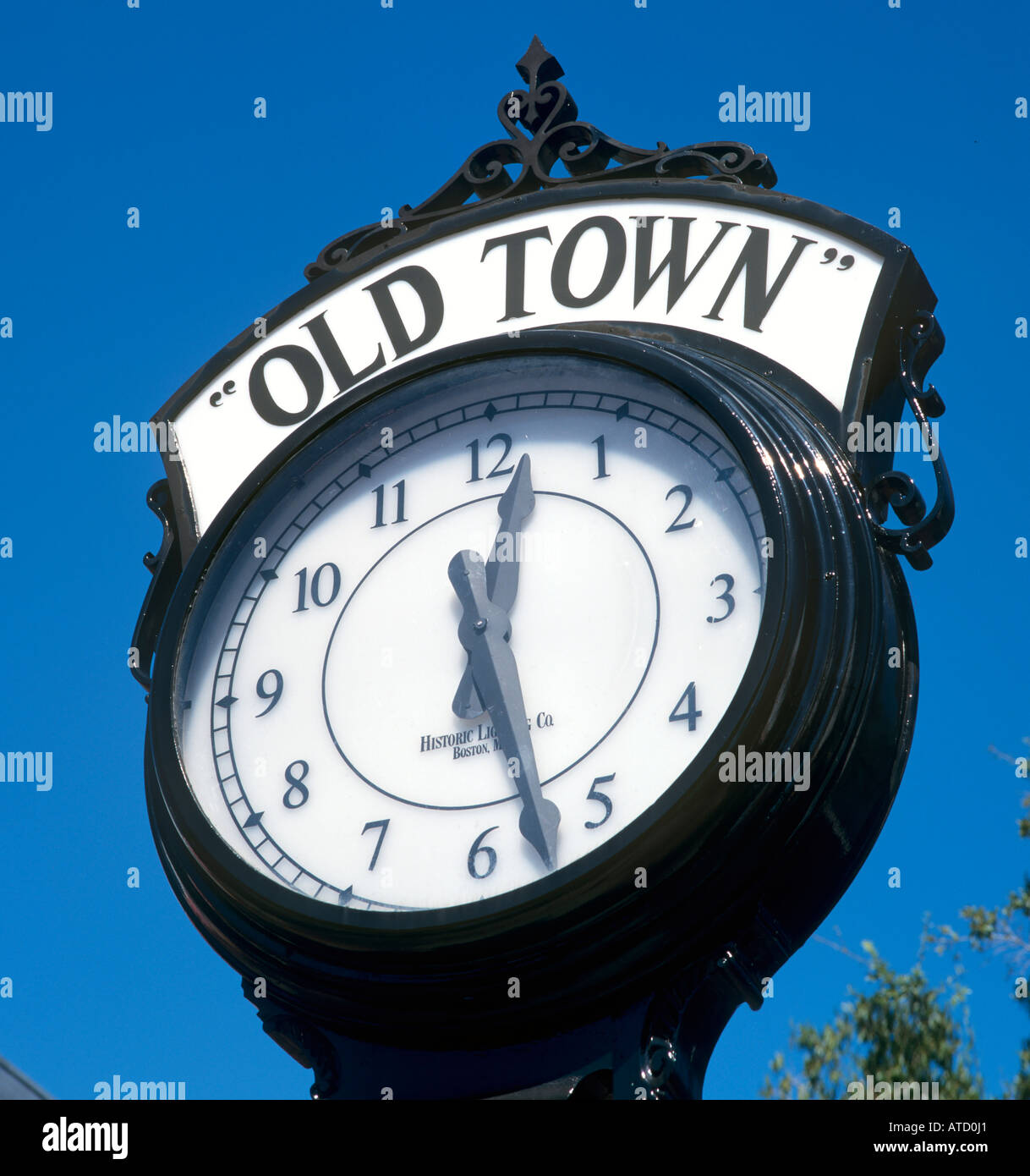 Orologio, Old Town Kissimmee, Orlando, Florida, Stati Uniti d'America Foto Stock