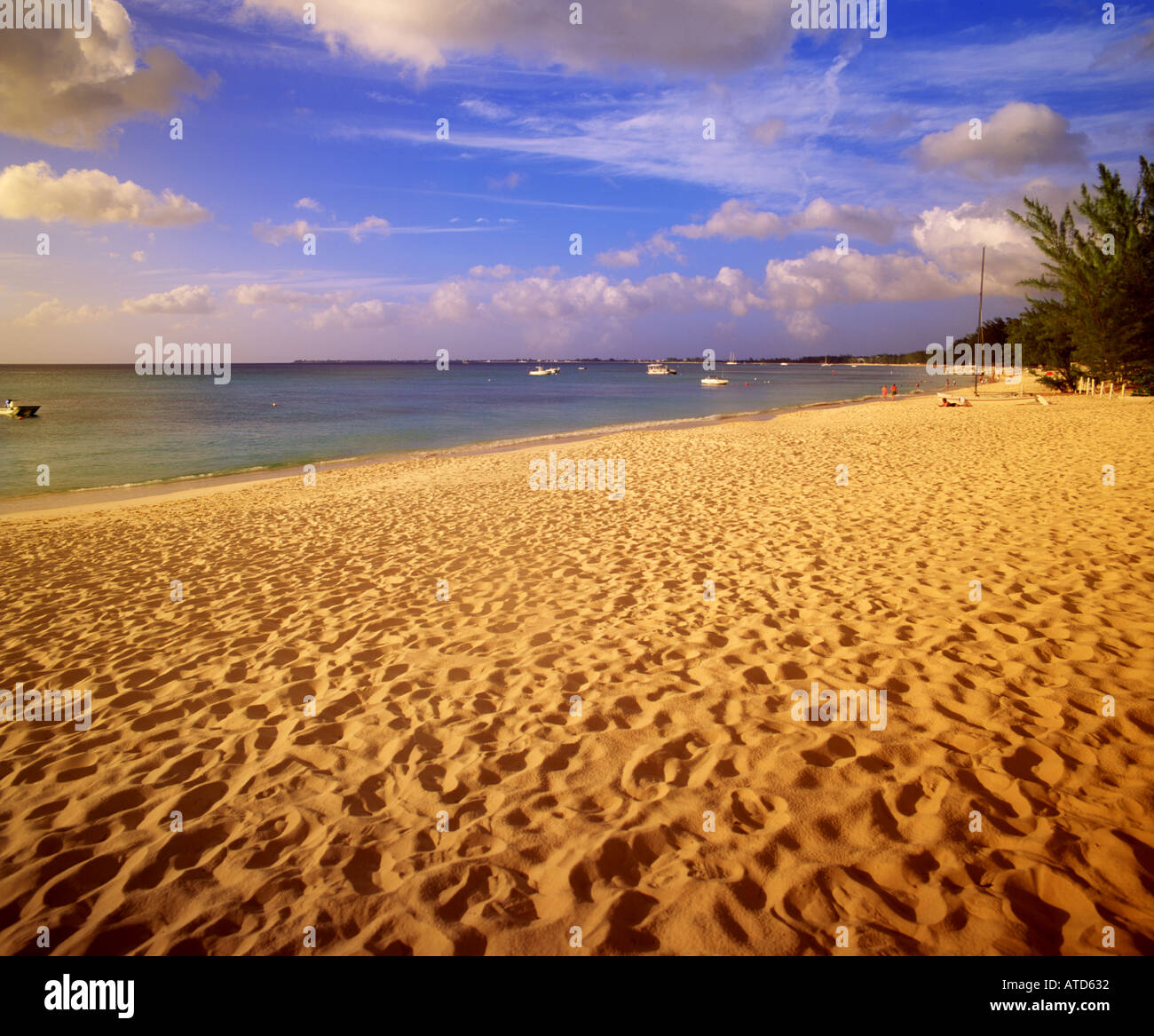 Seven Mile Beach sull'isola di Grand Cayman Isole dei Caraibi Foto Stock