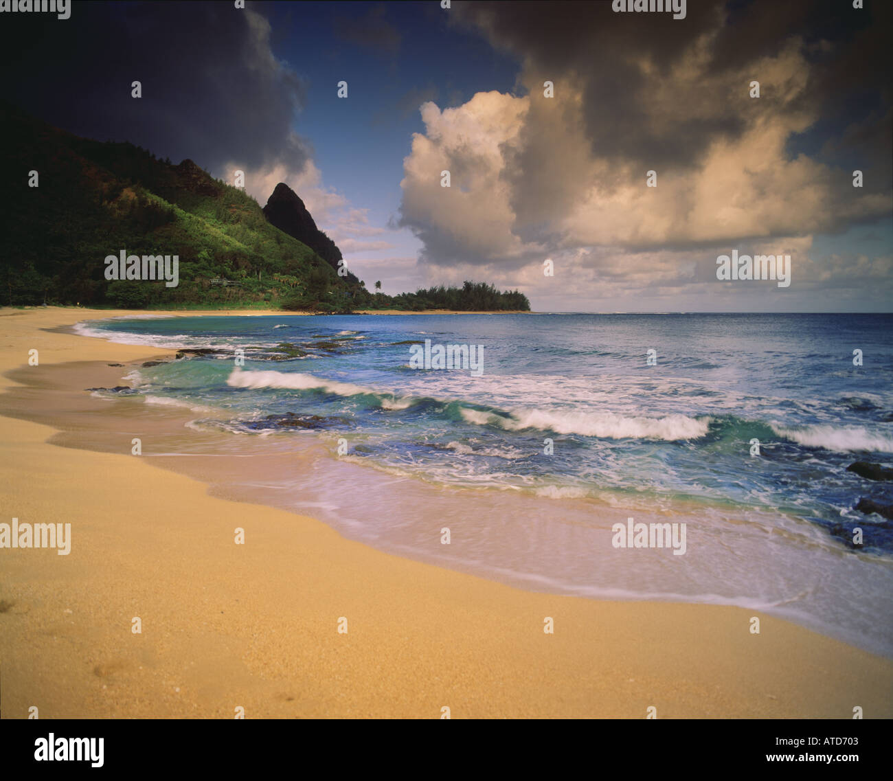 Gallerie spiaggia Kauai Hawaii Foto Stock