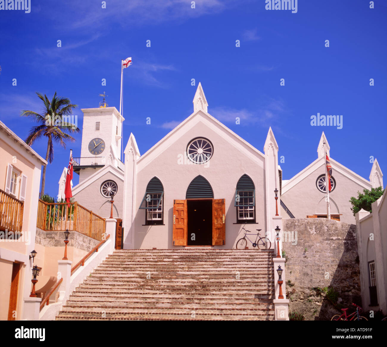 La Chiesa di San Pietro in St George è la chiesa più antica di Bermuda Foto Stock
