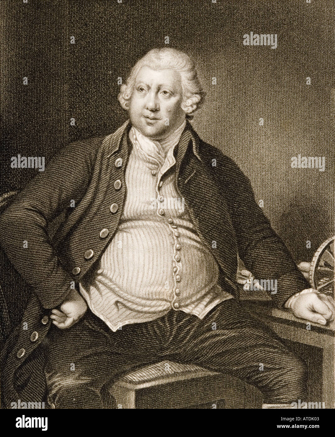 Sir Richard Arkwright, 1732 - 1792. Inglese industriale tessile e inventore. Foto Stock
