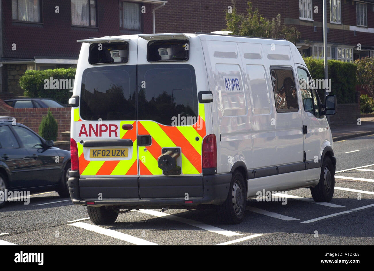 ANPR il riconoscimento automatico del numero di targa del veicolo di polizia a lavorare nel Regno Unito. Fotografia di Ian miglia. 07870 597313 Foto Stock