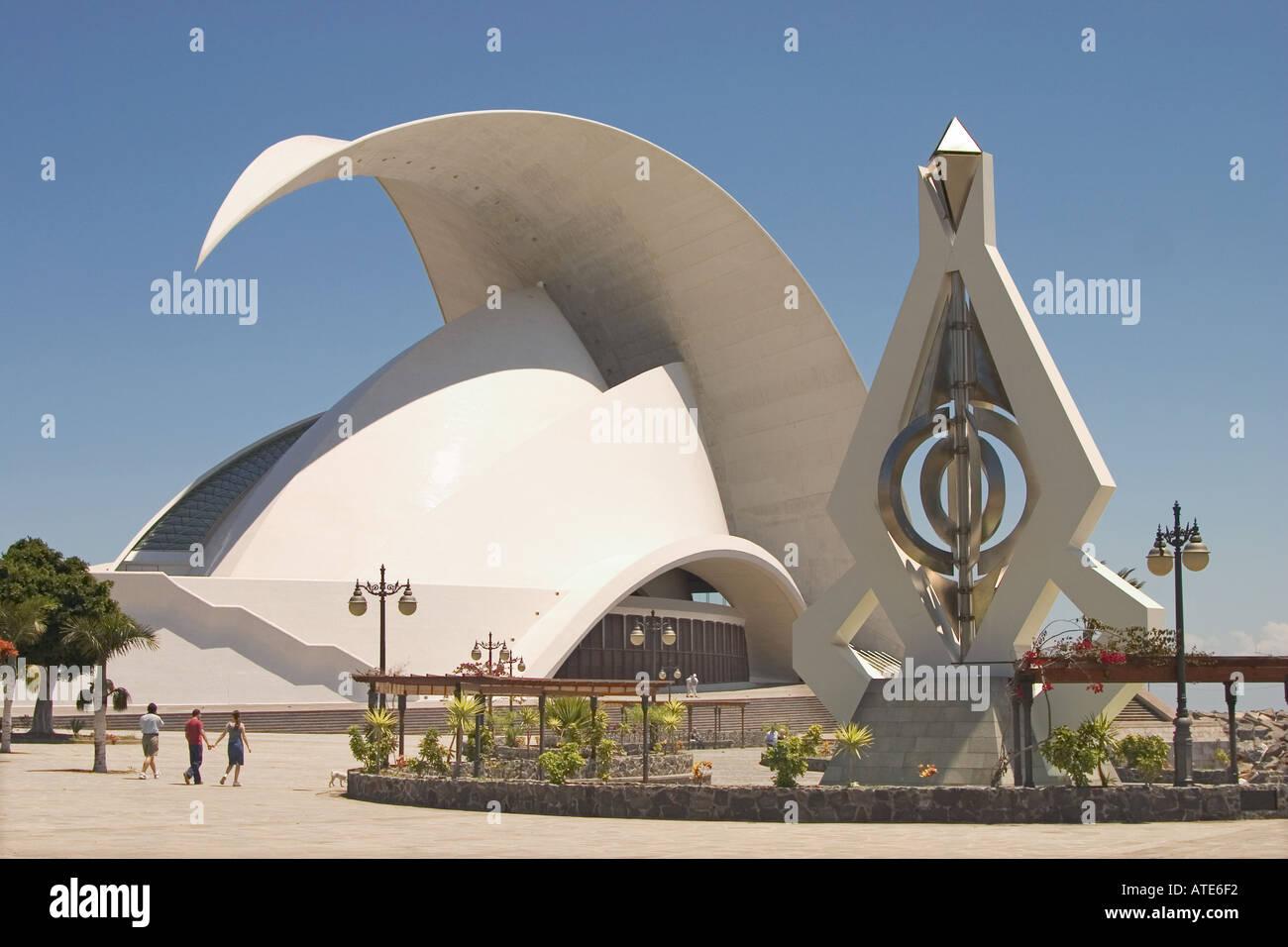 Cesar Manrique nel Parque Maritimo de Cesar Manrique e l'Auditorio de Tenerife a Santa Cruz de Tenerife Foto Stock