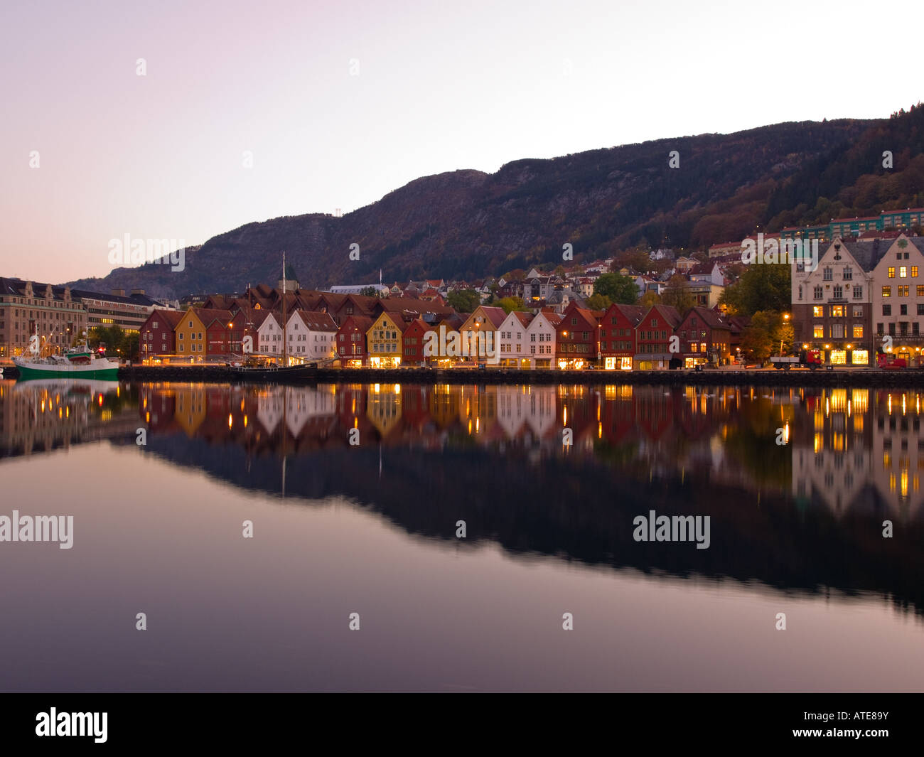 Bryggen, Bergen, Norvegia. Foto Stock