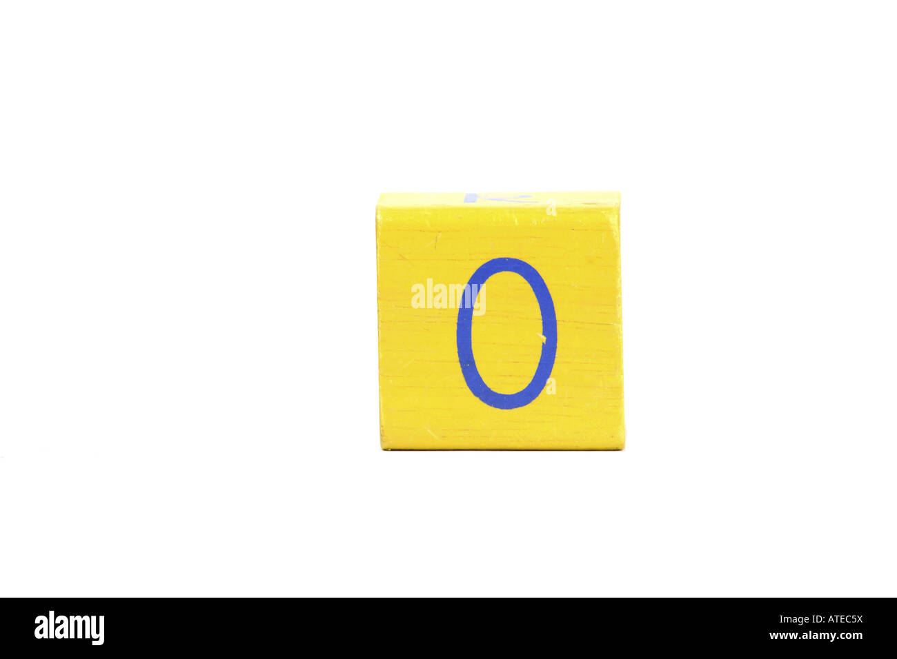 Numero 0 il blocco di legno Foto Stock