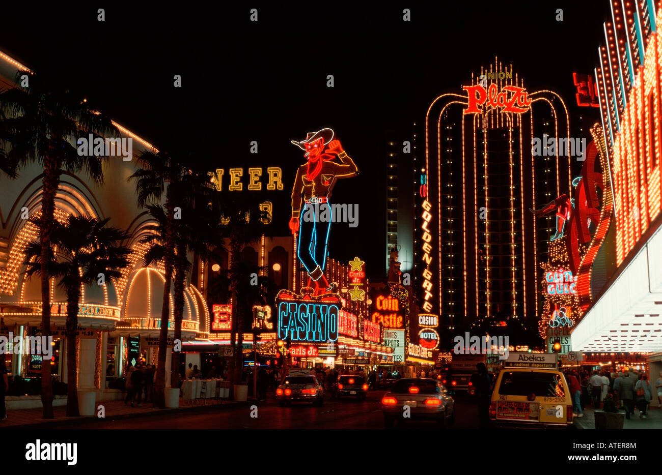 Il centro cittadino di Las Vegas Foto Stock