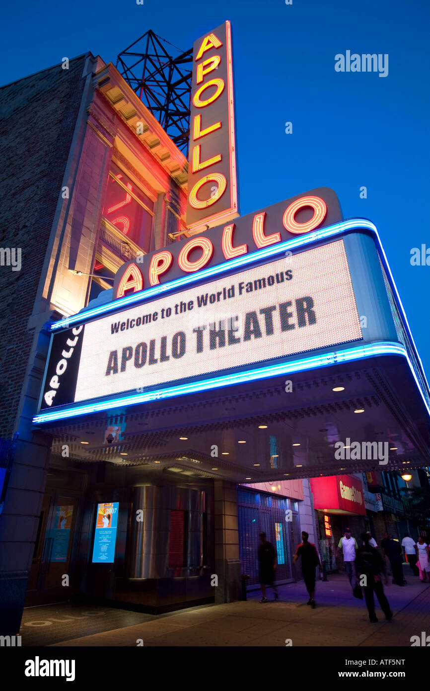 Apollo Theatre, 125th Street Harlem, Manhattan, New York Foto Stock