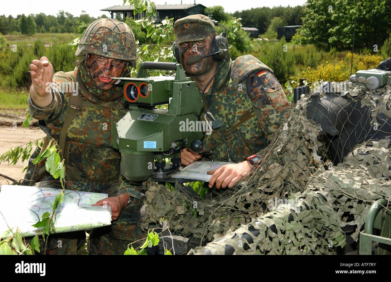 Campo esercizio delle forze armate tedesche Foto Stock