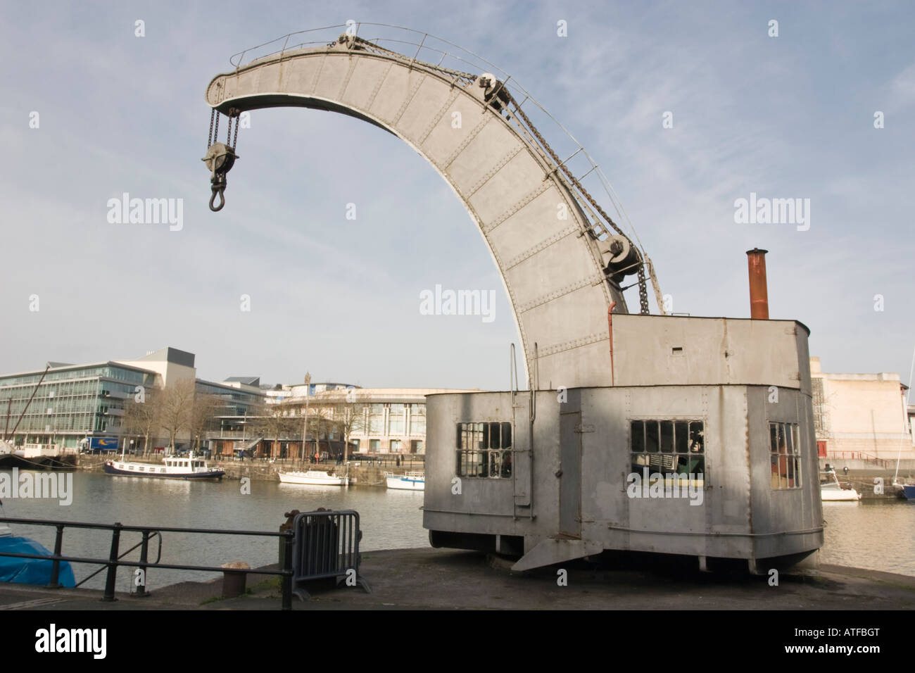 Fairbairn gru a vapore Bristol creduto di essere operativa solo uno nel Regno Unito Foto Stock