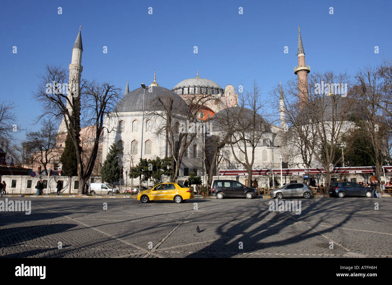 La Aya Sofya, la Moschea di Sultanahmet, Istanbul, Turchia Foto Stock