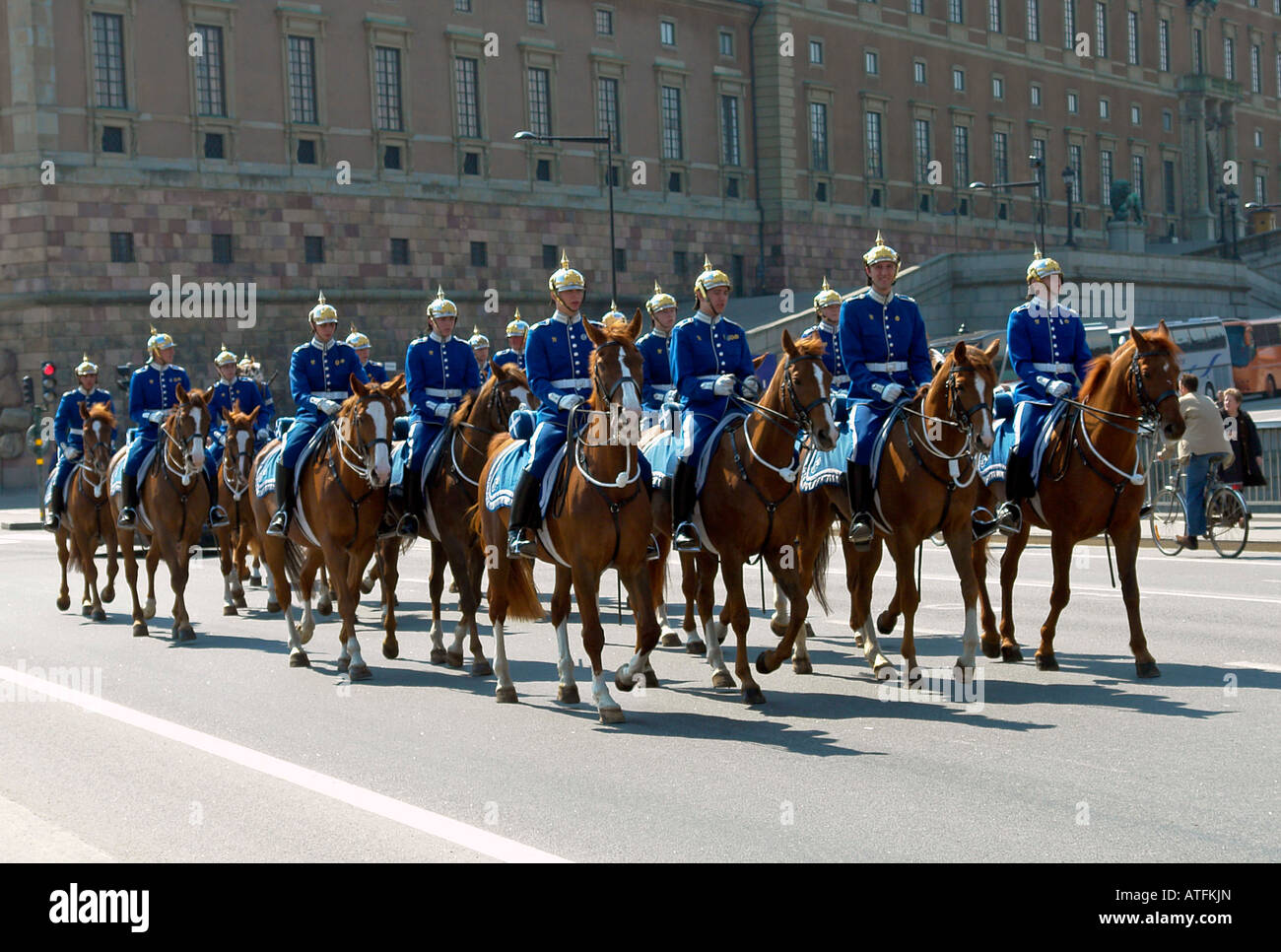 Royal montate le protezioni a Stoccolma Foto Stock