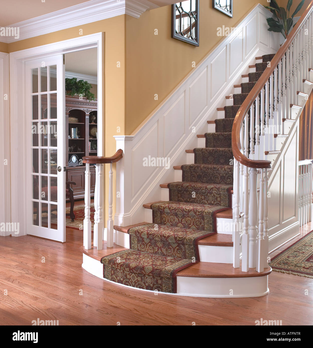 Scala scale passi lo sbarco, Soggiorno, STATI UNITI D'AMERICA Foto Stock