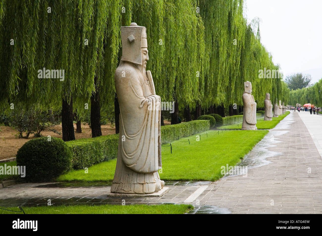 Statue alla dinastia Ming tombe Foto Stock