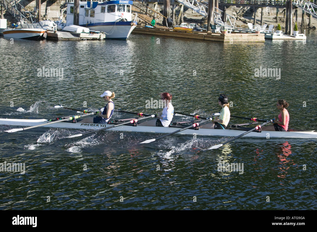 Il canottaggio al Deep Cove North Vancouver BC Canada Foto Stock