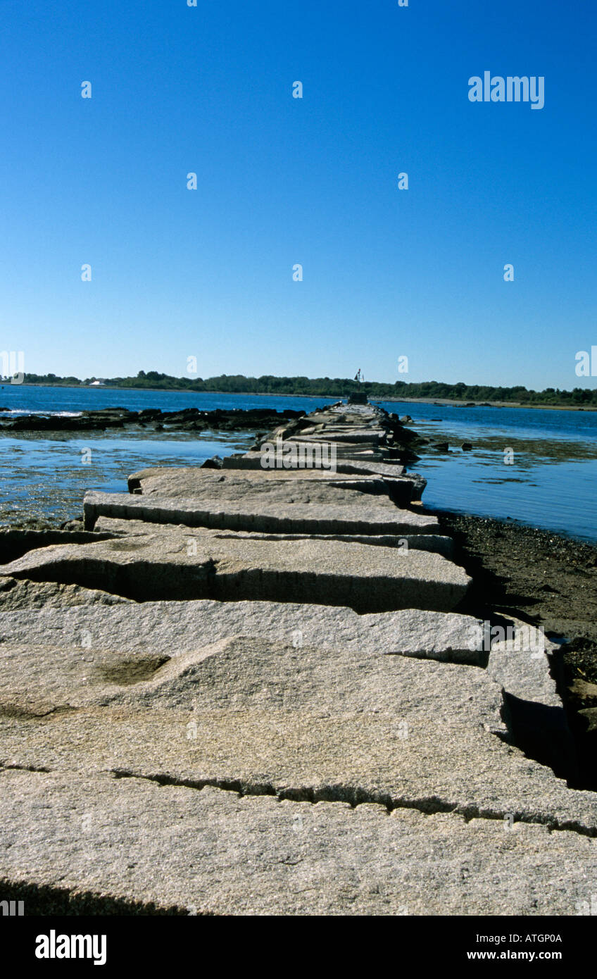 Jetty di New Hampshire s costa che è parte della Nuova Inghilterra USA seacoast Foto Stock