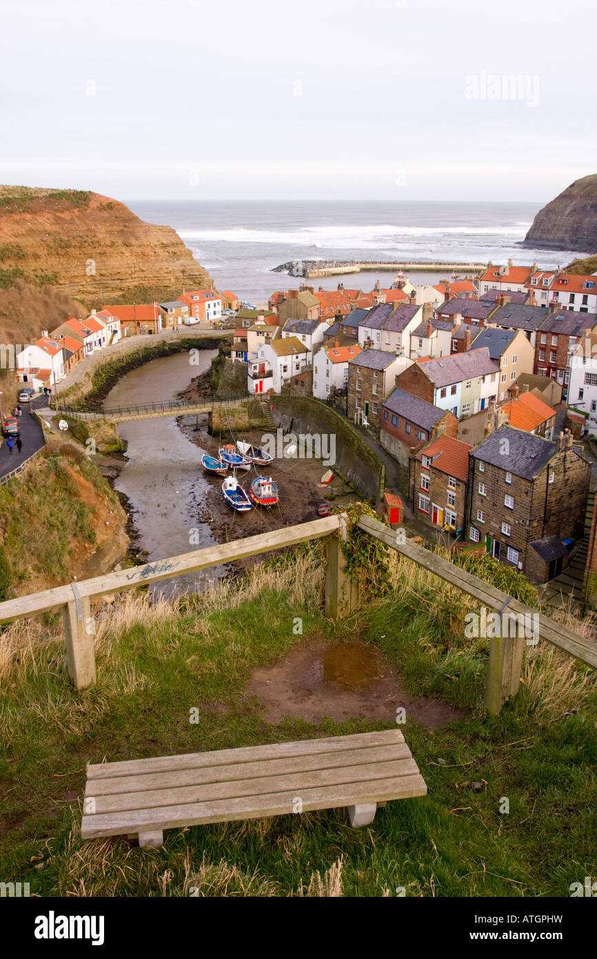 Porto Staithes North Yorkshire Regno Unito Foto Stock