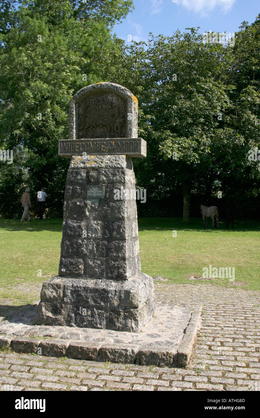 Widecombe in Moro sculture raffiguranti celebri folk song Fiera Widecombe Dartmoor Devon England Foto Stock