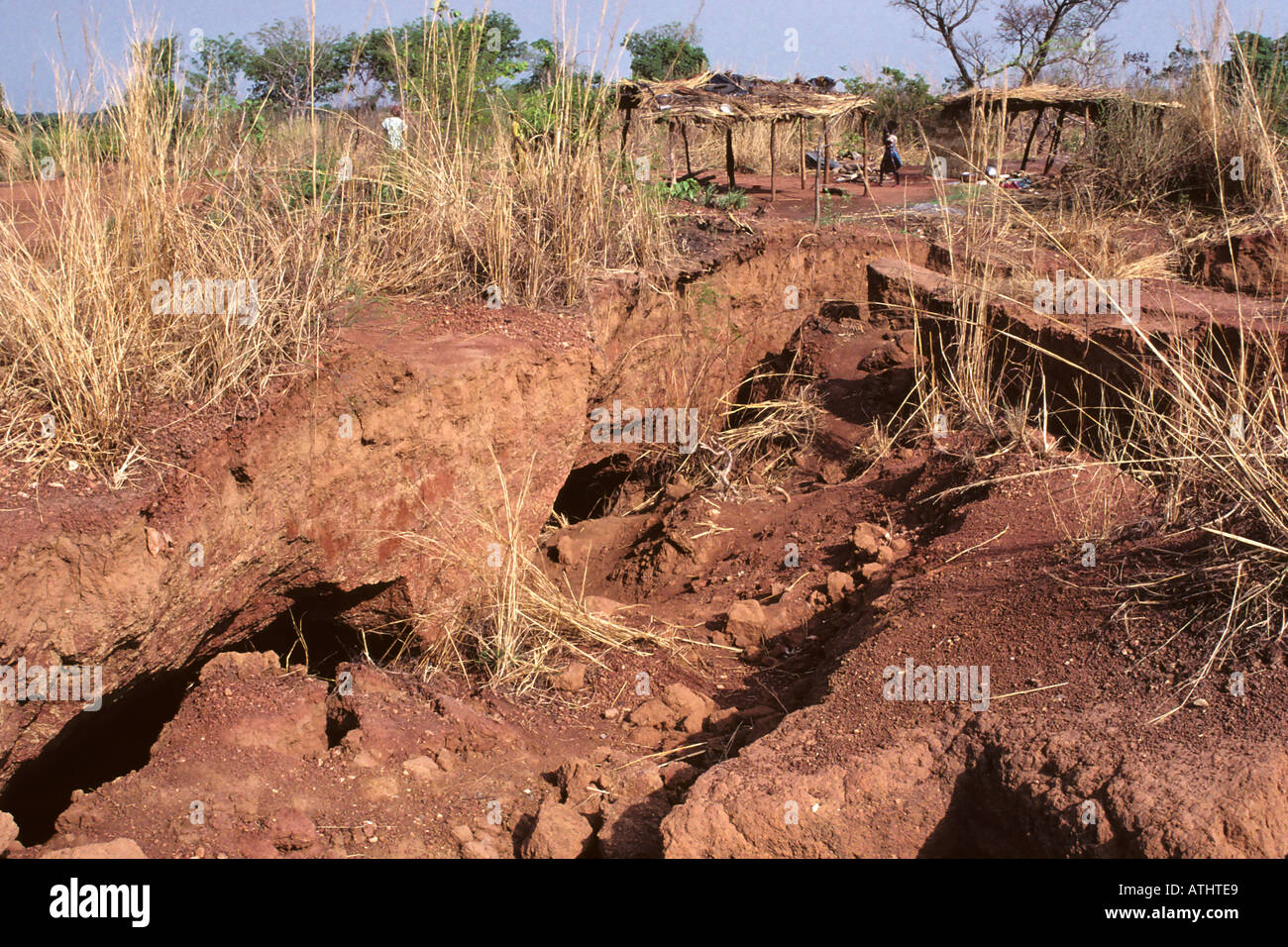 Tortiya miniere di diamanti, crollata la superficie della terra, la Costa d Avorio (Costa d'Avorio) Foto Stock