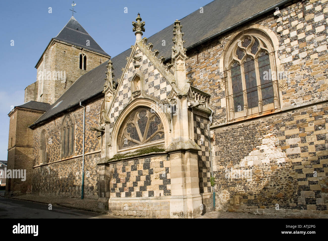 Francia Somme St.Valery sur Somme St.Martin chiesa Foto Stock