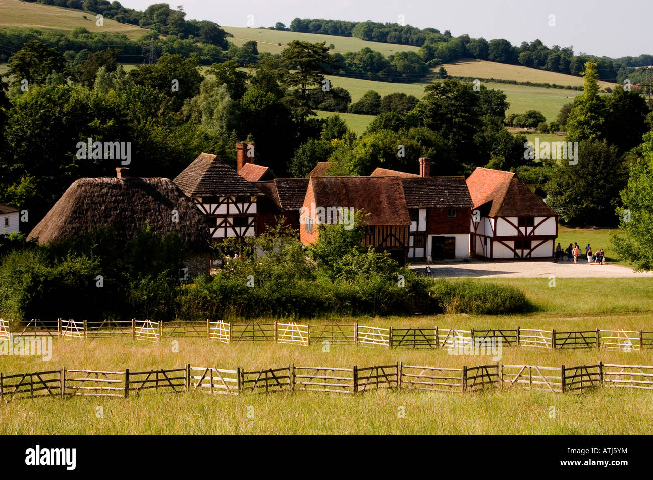 Weald & Downland Open Air Museum, il borgo medievale Foto Stock