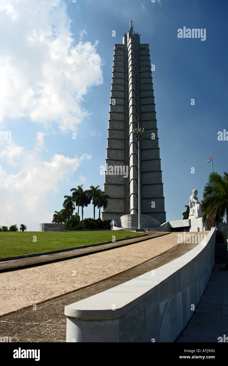 Monumento a Jose Marti in Plaza de la Revolucion Havana Cuba Foto Stock