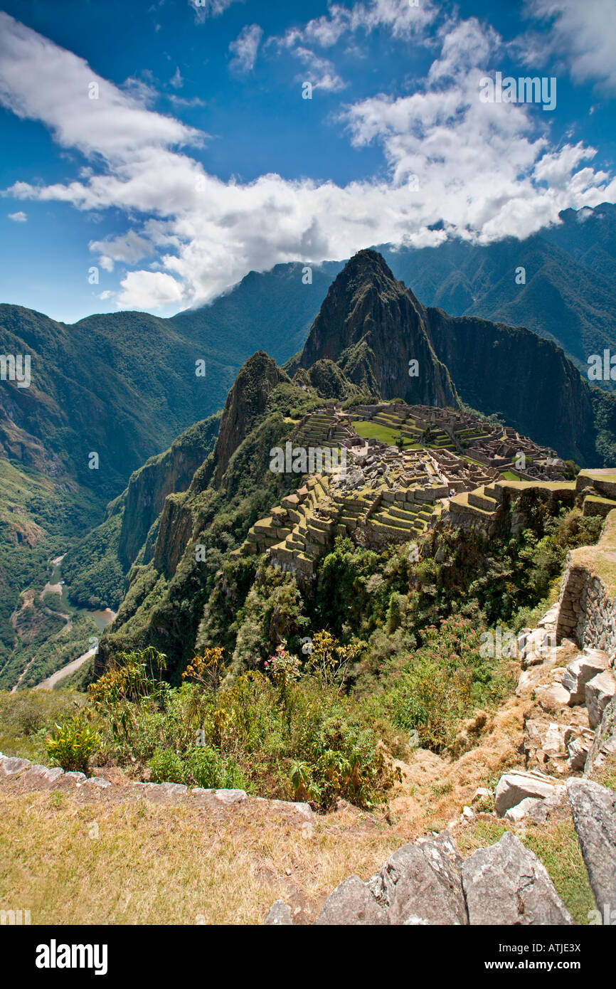 Inca trail ruins trek peru andes immagini e fotografie stock ad alta ...