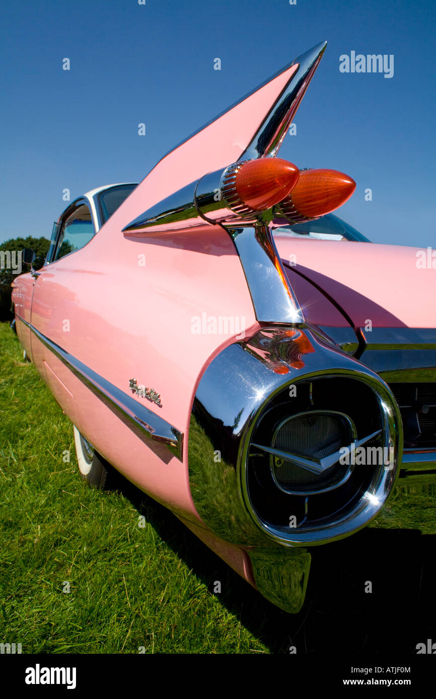 Pinna di coda del classico American Automobile 1959 Cadillac Coupe de Ville Foto Stock