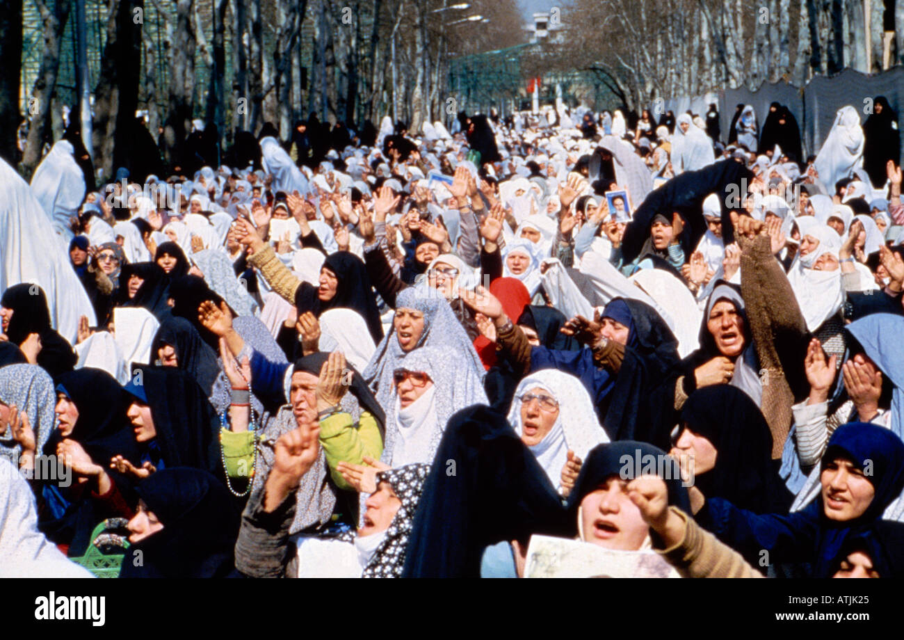 Tehran Iran venerdì preghiera donne Tehran University Foto Stock