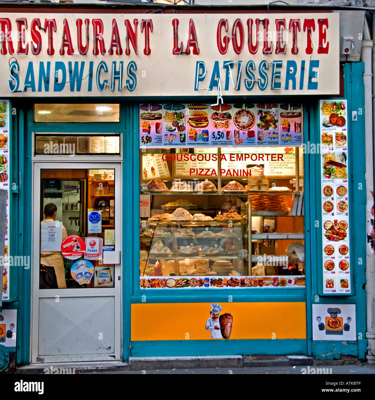 Paris Barbès Rochechouart africano arabo quarto distretto di Parigi Ristorante La Goulette Foto Stock