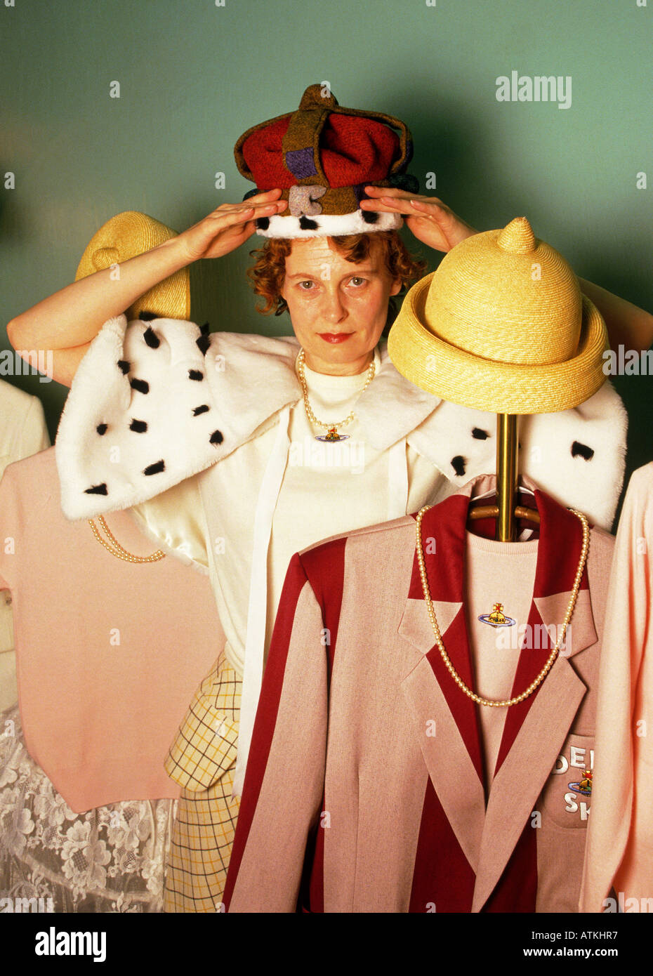 VIVIENNE WESTWOOD UK designer di moda nel 1987 Foto Stock