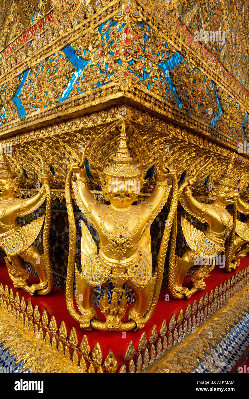 Ornement del Tempio del Buddha di smeraldo in Wat Phra Kaeo Bangkok Foto Stock