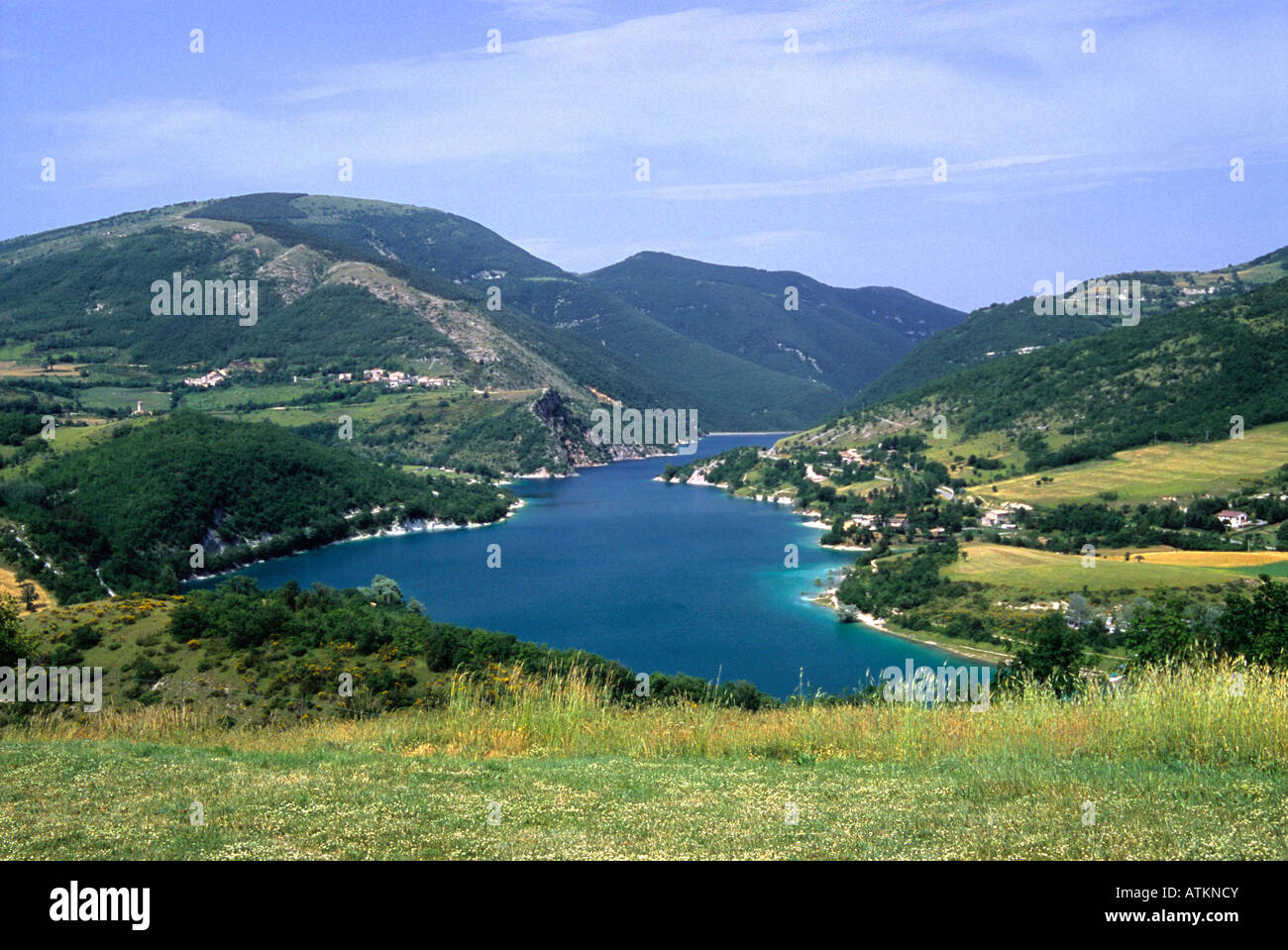 Italia - lago di Fiastra - Campagna di Macerata - Marche Foto Stock