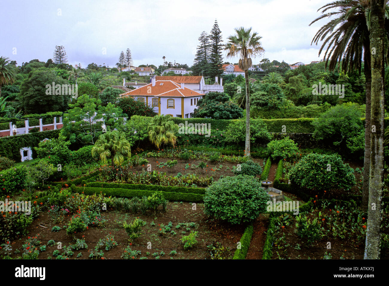 Il giardino della Quinta de São Carlos Foto Stock