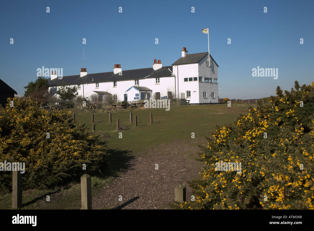 Coastguard Cottages, Dunwich Heath, Suffolk, Inghilterra Foto Stock