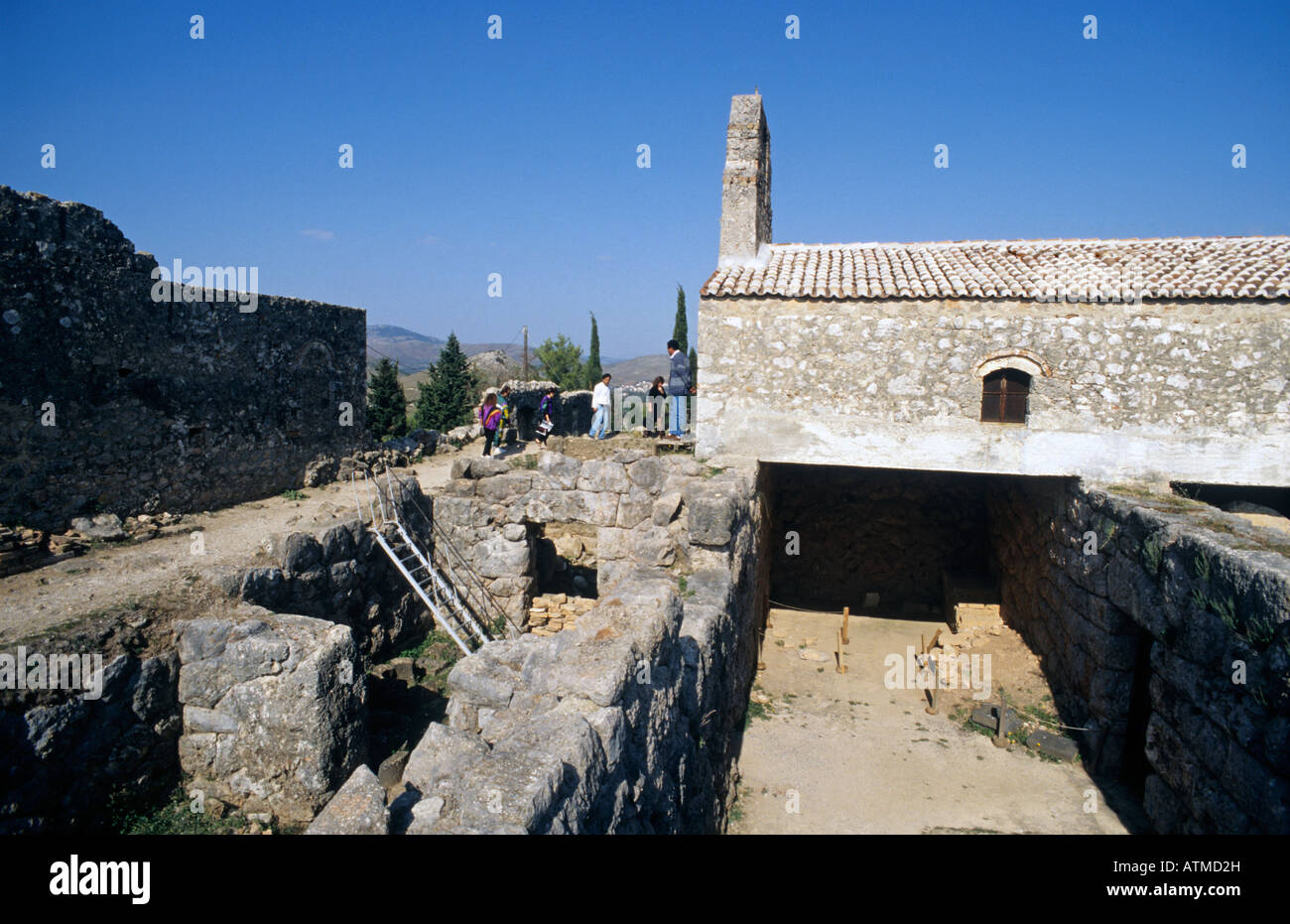 Grecia Epiro l'entrata al santuario della necromanteion Foto Stock