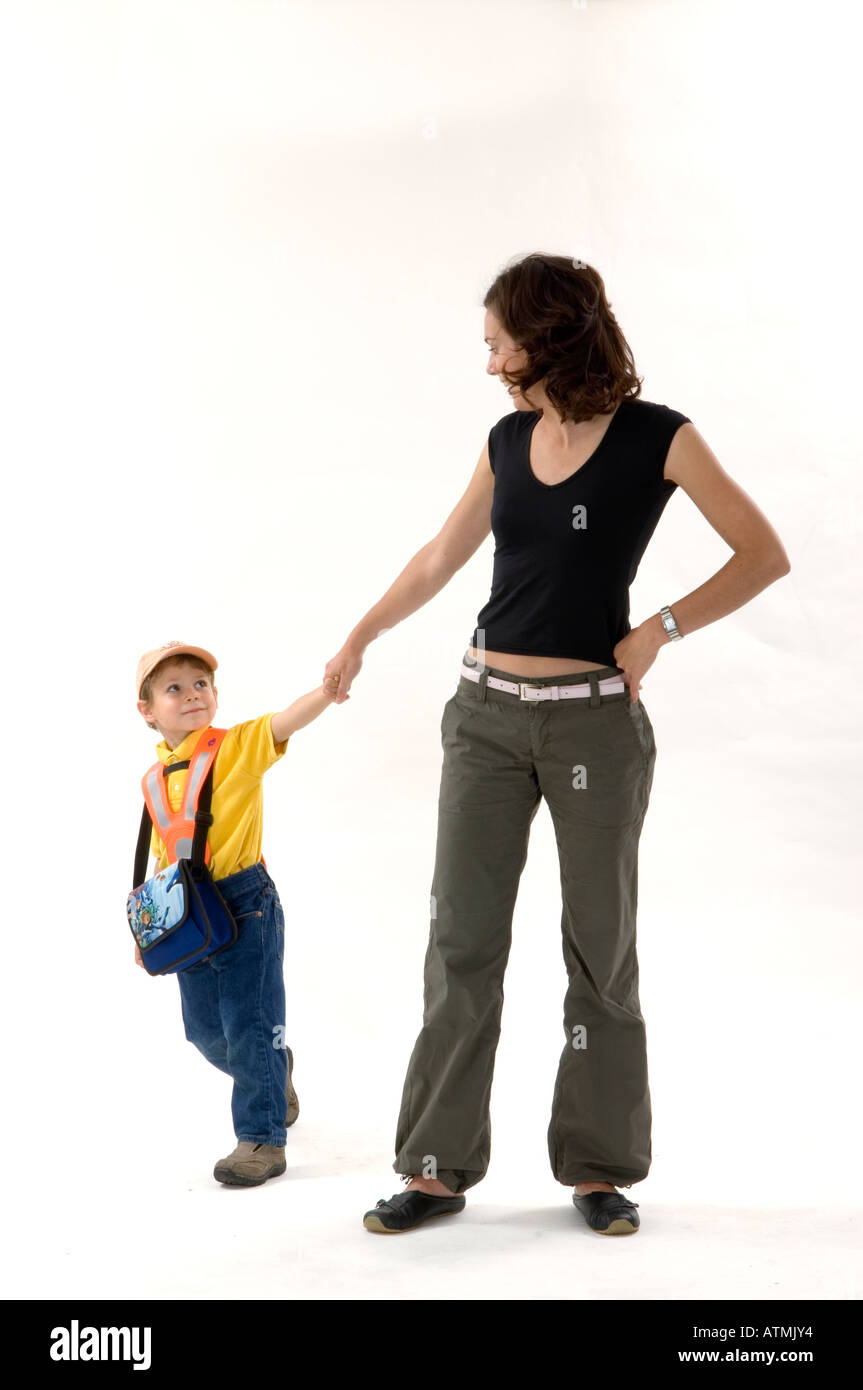 Giovane madre con il suo figlio Foto Stock