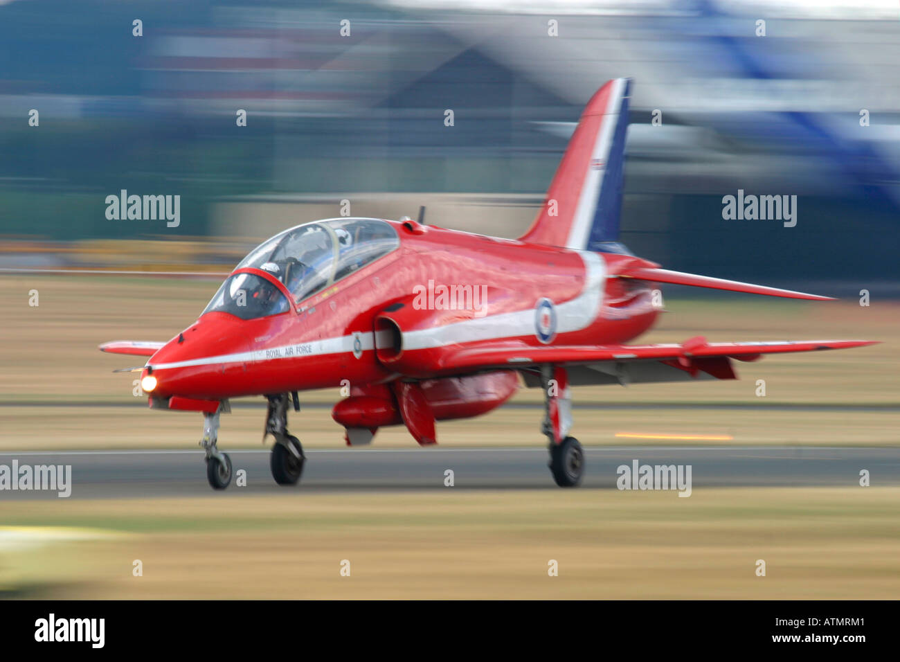 Royal Air Force britannica British Aerospace Hawk T.1A di acrobazia team display frecce rosse Foto Stock